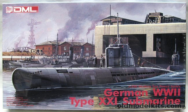 DML 1/350 Type XXI U-boat - German WWII Submarine, 1008 plastic model kit